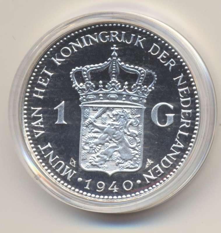 Nederland Naslag 1 Gulden 1940 Wilhelmina in Londen - Image 2
