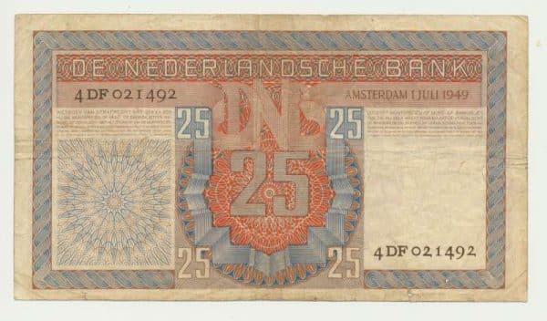 Nederland 25 Gulden 1949 Salomo - Afbeelding 2