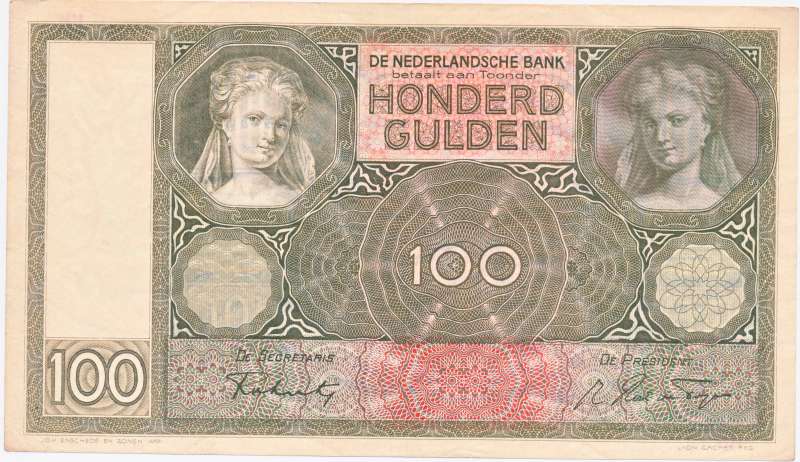 Nederland 100 Gulden 1930 Vrouwenkop (Pr)