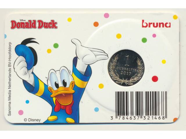 Donald Duck Geluksdubbeltje 2017 65 jaar Donald Duck in coincard - Image 2