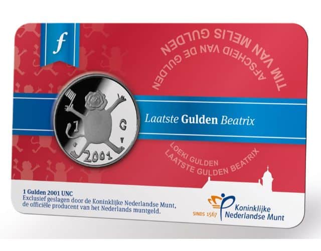 Nederland 1 Gulden 2001 in coincard