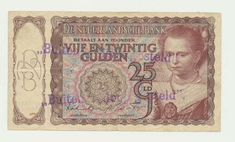 Nederland 25 Gulden 1943 I Prinsesje Buiten omloop gesteld
