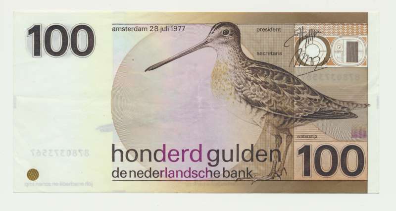 Nederland 100 Gulden 1977 Snip