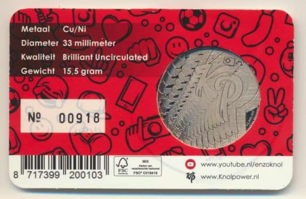 Nederland Enzo Knol penning 2019 in coincard - Afbeelding 2