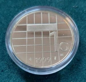 Nederland ERU Goudgulden 1999 in origineel kuipje