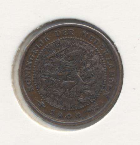 Nederland halve cent 1906 Wilhelmina