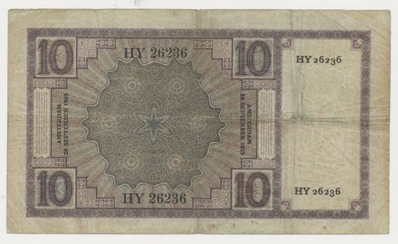 Nederland 10 Gulden 1924 Zeeuws meisje - изображение 2