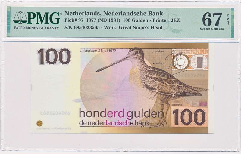Nederland 100 gulden 1977 Snip PMG67