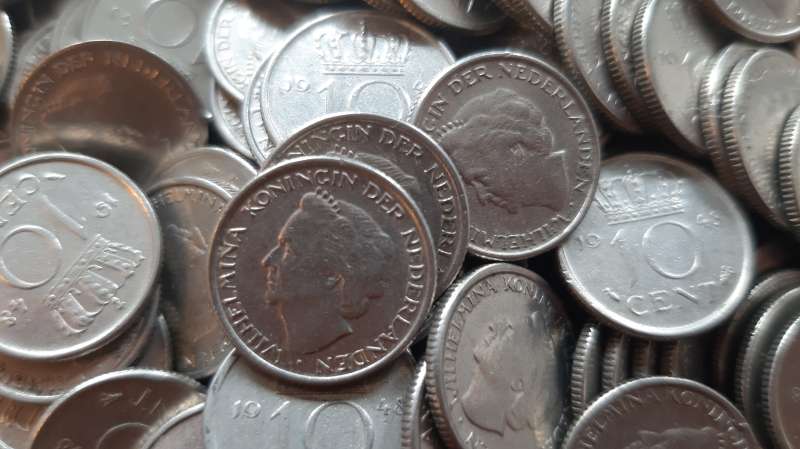 500 Gram 10 Cent 1948 Wilhelmina - Bild 2