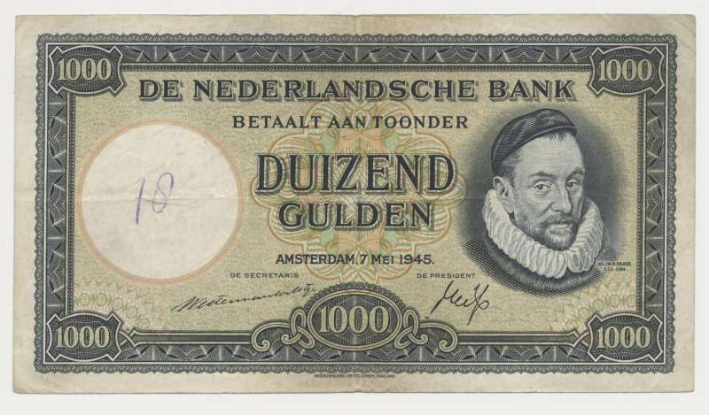 Nederland 1000 Gulden 1945 Willem de Zwijger