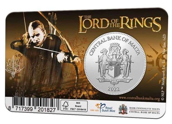Malta 2,5 Euro 2022 Lord of the rings in Coincard - Image 3