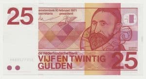 Nederland 25 Gulden 1971 Sweelinck UNC- (10 cijfers)