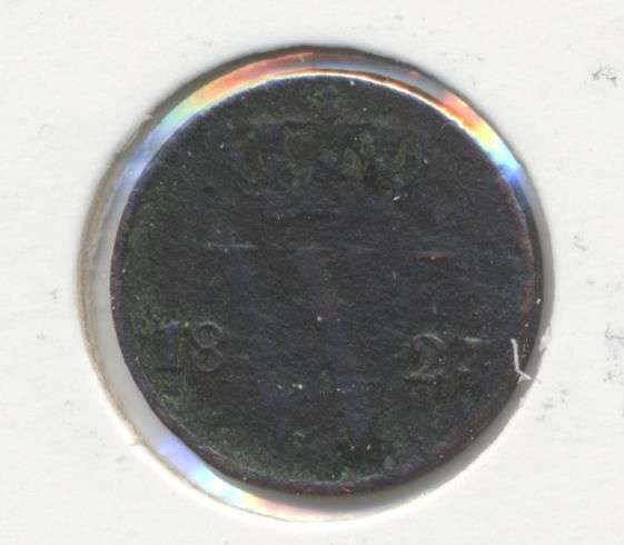 Nederland halve cent 1823B Willem 1