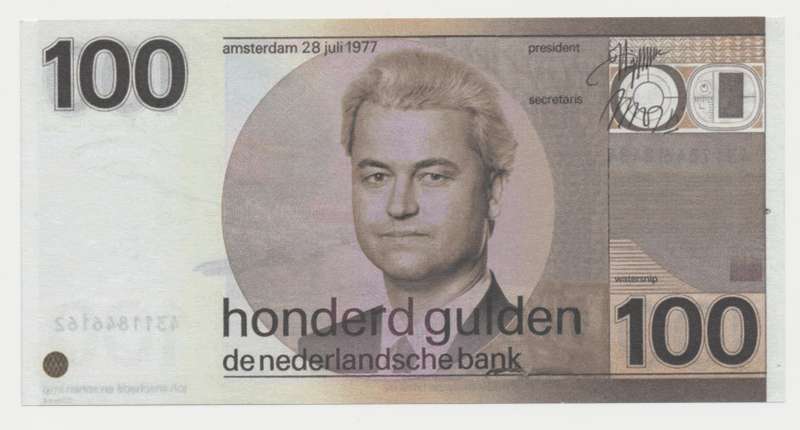 Nederland 100 Gulden Geert Wilders reclame biljet - Bild 2