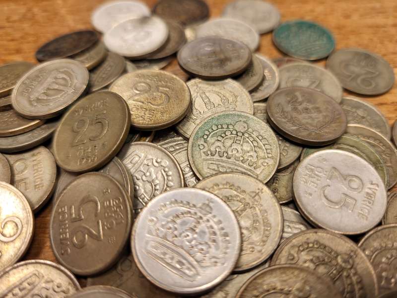 Zweden Lot 50 zilveren 25 ore