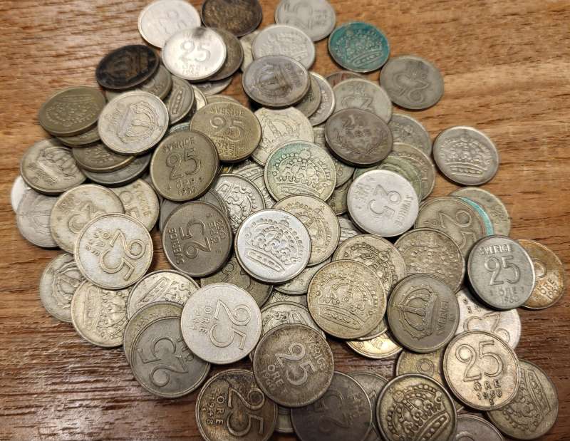 Zweden Lot 50 zilveren 25 ore - صورة 3