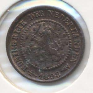 Nederland halve cent 1898 Wilhelmina