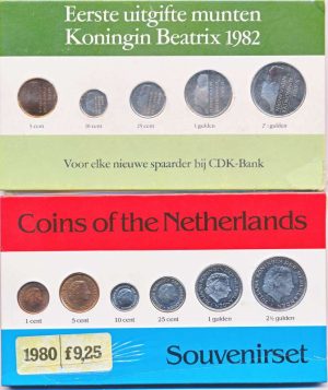 Nederland gulden souvenir set 1980+1982