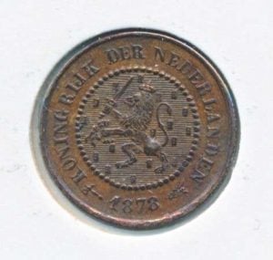 Nederland halve cent 1878 Willem 3