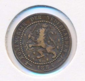 Nederland 1 Cent 1884 Willem 3