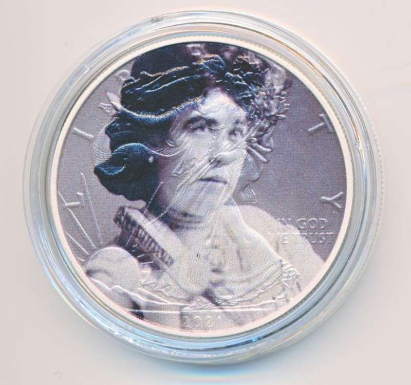 Verenigde staten 1 ounce 2021 in kleur-32