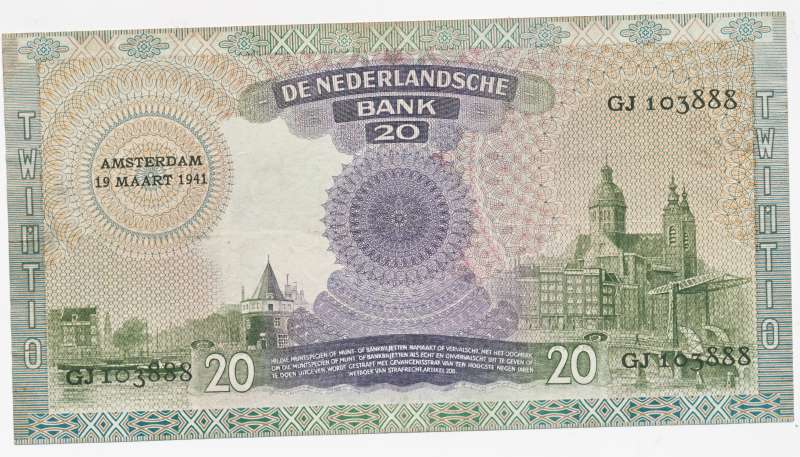 Nederland 20 Gulden 1939 Emma Replacement - Bild 2
