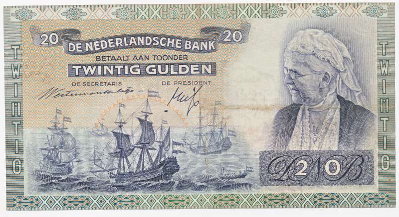 Nederland 20 Gulden 1939 Emma Replacement