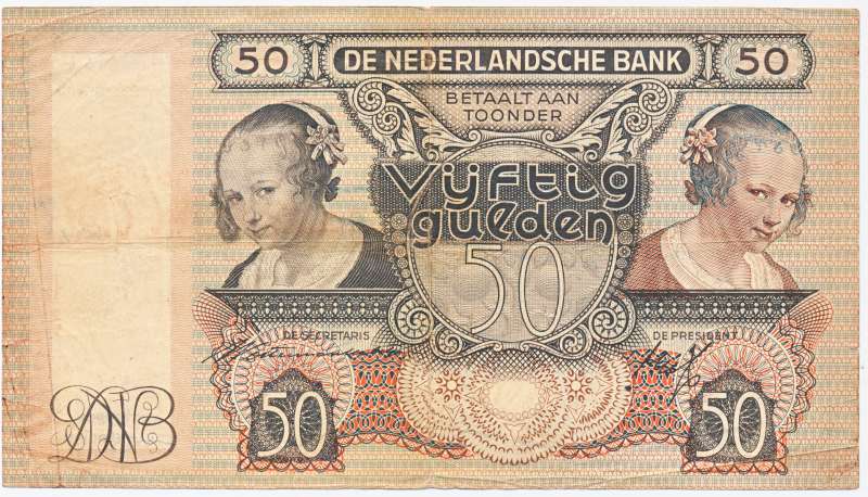 Nederland 50 Gulden 1941 Oestereetsters