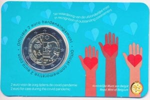 België 2 euro 2022 zorg tijdens de covid in coincard