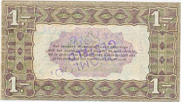 Nederland 1 Gulden 1920 Zilverbon Buiten omloop - Image 2