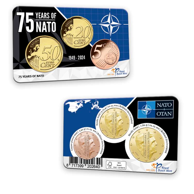 Nederland 75 jaar Navo 2024 in coincard