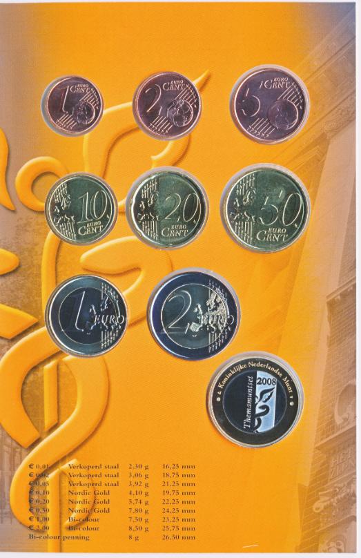 Holland coinfair herdenking set 2008 - 图片 3