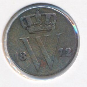 Nederland halve cent  1872 Willem 3