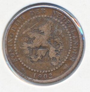 Nederland 1 cent  1902-B Wilhelmina
