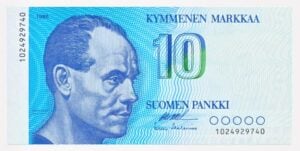 Finland 10 Mark 1986