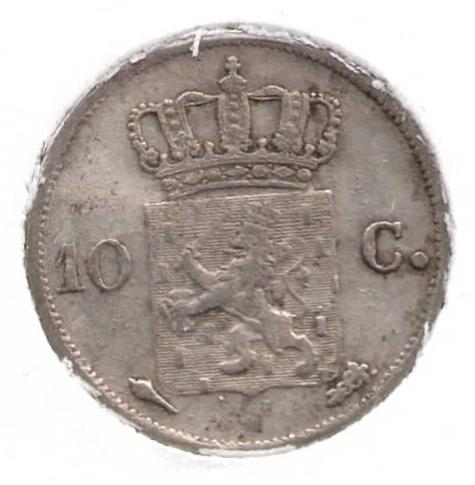 Nederland 10 cent 1828-U Willem 1