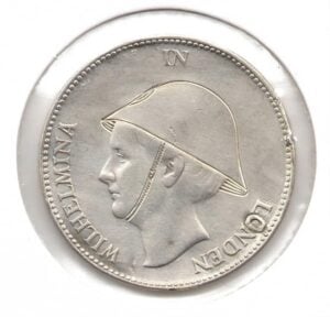 Nederland 1 gulden 1930 Wilhelmina met helm in Londen