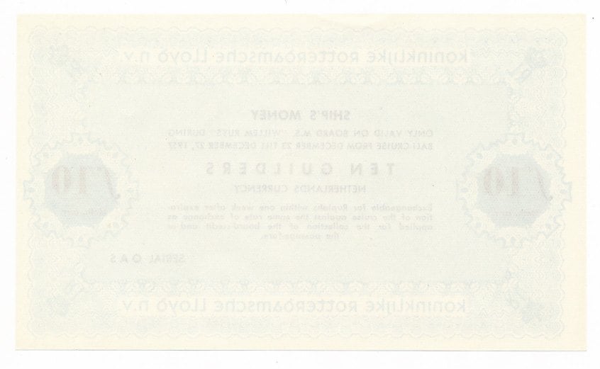 Koninklijke Rotterdamse Lloyd N.V. scheepsgeld 10 gulden 1957 - 图片 2
