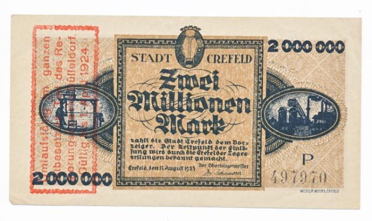 Duitsland 2 Miljoen Mark 1923 Crefeld
