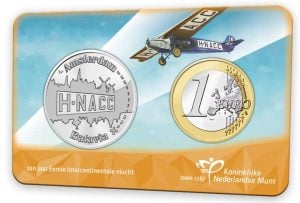 Nederland Coincard 2024 100 jaar eerste intercontinentale vlucht