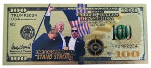 Verenigde Staten 100 dollar verguld Donald Trump 2024