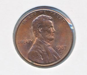 USA 1 Cent 1987-D