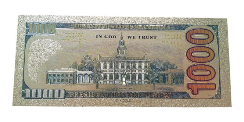 Verenigde Staten 1.000 Dollars VERGULD President Donald J. Trump