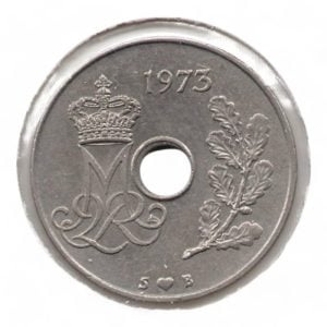 Denemarken 25 Øre 1973