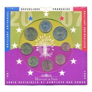 Frankrijk Jaarset euro 2007 BU