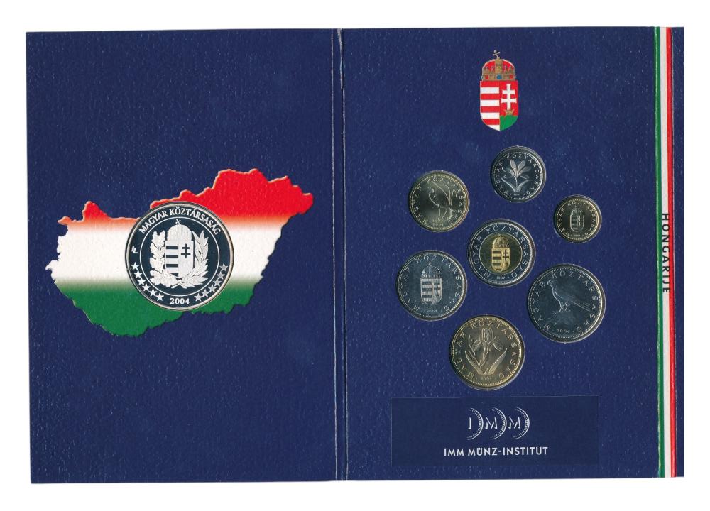 Hongarije Muntset pre-euro diverse jaren incl. zilveren Europa-penning