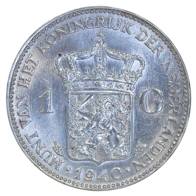 Zilveren 1 gulden Wilhelmina