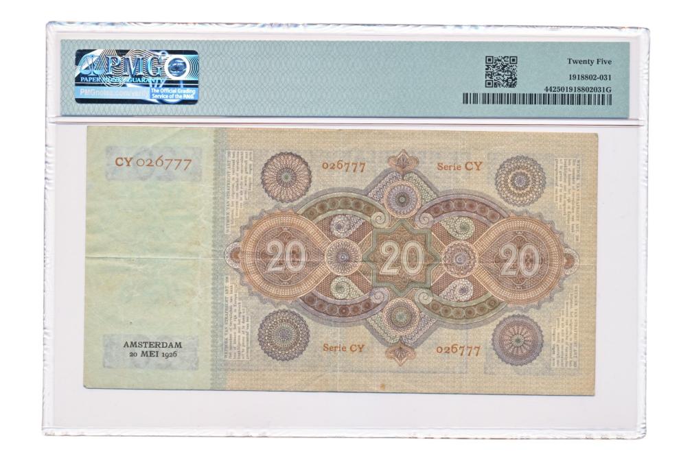 Nederland 20 Gulden 1926-1936 Stuurman PMG25