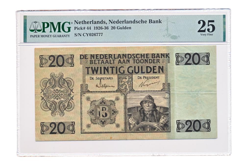 Nederland 20 Gulden 1926-1936 Stuurman PMG25
