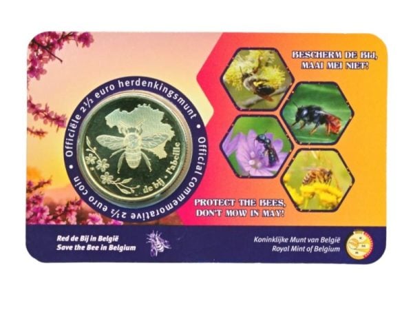 5 Euro 2024 Red de bij - in coincard